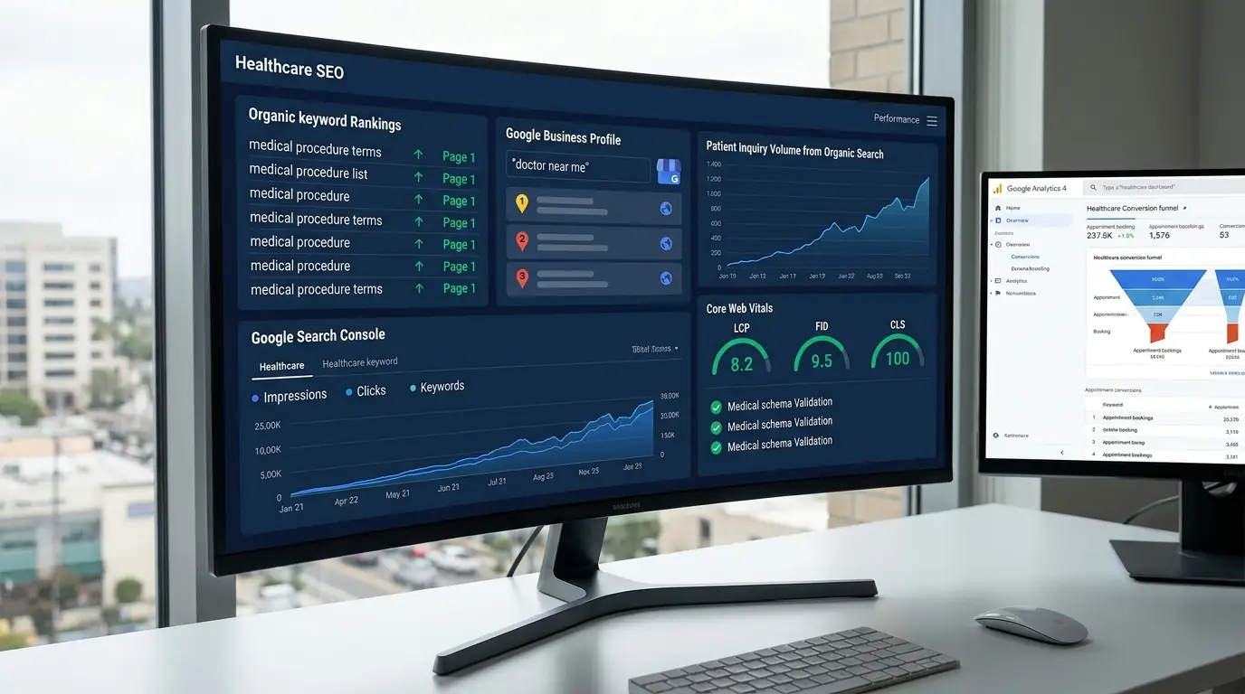 Healthcare SEO Performance Dashboard California